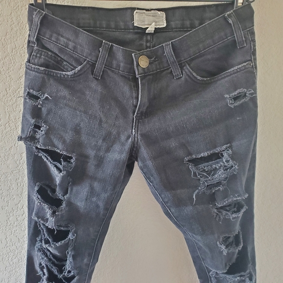 Current Elliot the skinny night wash shredded jean - Picture 3 of 10